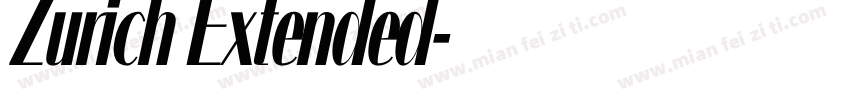 Zurich Extended字体转换